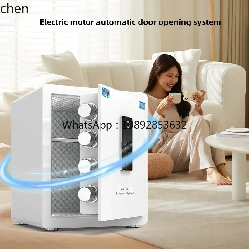ZZ Safe Box Home Small Fingerprint Anti-Theft Smart Safe Office  Bedside Invisible WiFi Fingerprint Smart Control Storage
