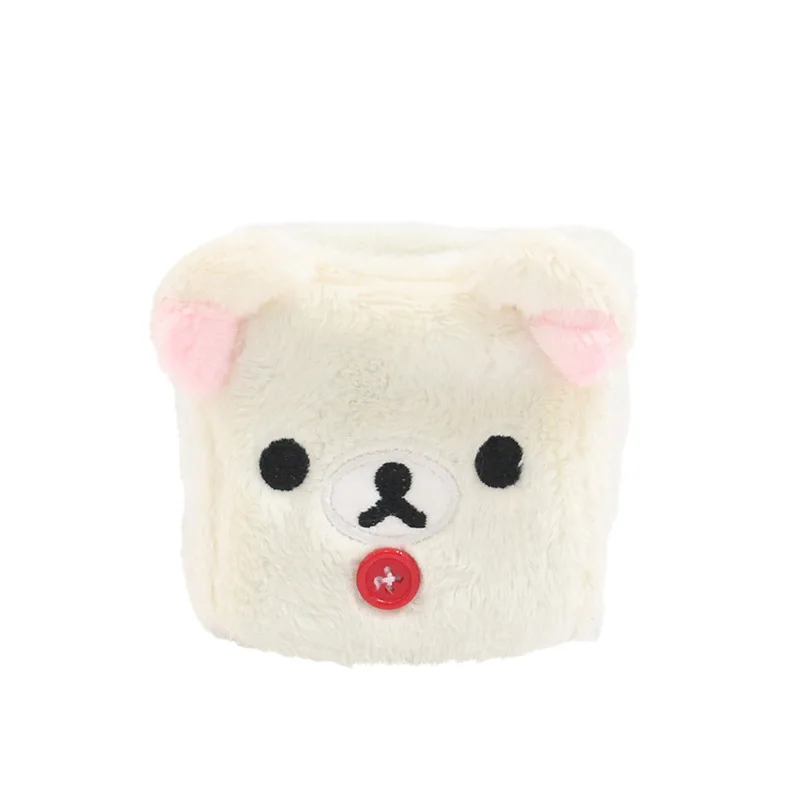 Rilakkuma-portalápices de felpa, contenedor de bolígrafos para cosméticos, accesorios de escritorio Kawaii, organizador de oficina, caja de almacenamiento de papelería para niños, regalo