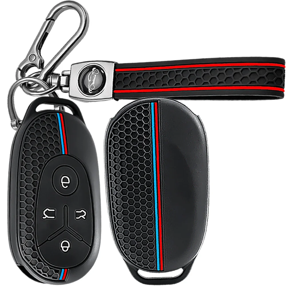 Silicone Key Cover Case Shell Keychain For Geely EX2 GEOME Galaxy 2025 Light Star Wishes Exploration Youth Version Accessories