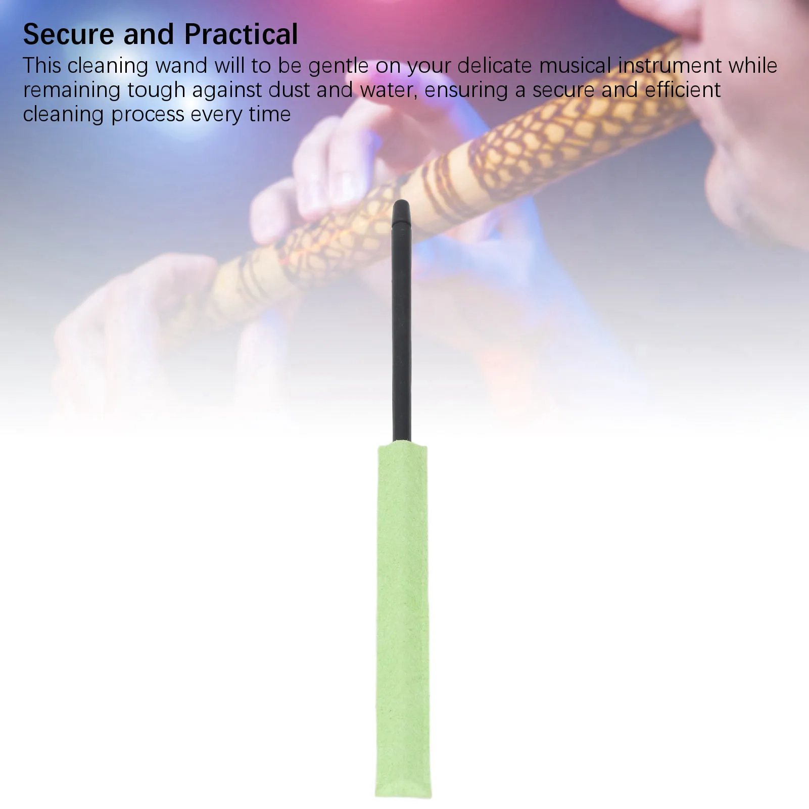 عصا تنظيف الفلوت لصيانة الفلوت ABS وعصا صيانة السيليكون عصا العناية المحمولة للمزامير الموسيقية والبيكولوس