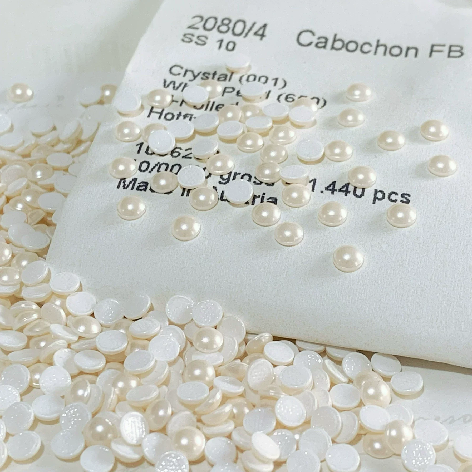 (24PCS) 2080/4 Cabochon FB Hotfix Pearls Genuine from Austria Self-adhesive Flatback Rhinestones For Bag Shoes Wedding Dress DIY view 5