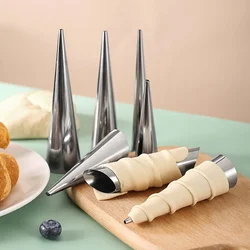 16Pcs Conical Tube Cone Roll Moulds Spiral Croissants Molds Cream Horn Mould Pastry Mold Cookie Dessert Kitchen Baking Tools