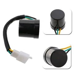 Universal Black Motorcycle Scooter Black Relay 3 PIN Round waterproof Turn Signal 12V LED Flasher Relay Blinker Durable