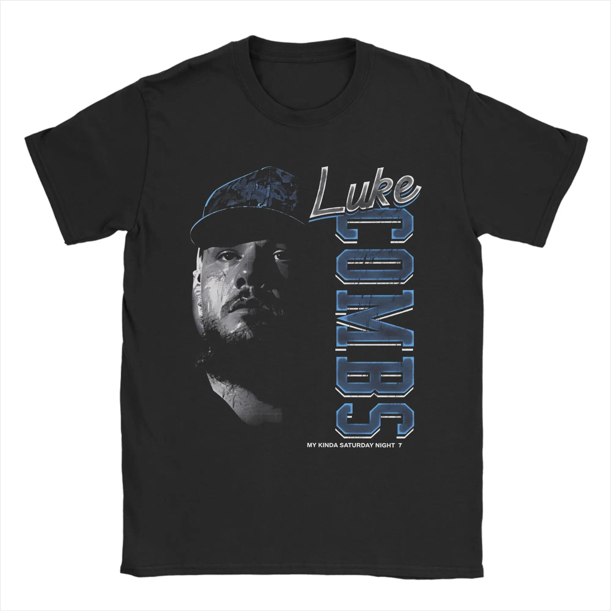 Men's Luke Combs My Kinda Saturday Night Tour T Shirts  Pure Cotton Clothes Beach Short Sleeve T-Shirt O Neck Casual Tshirt