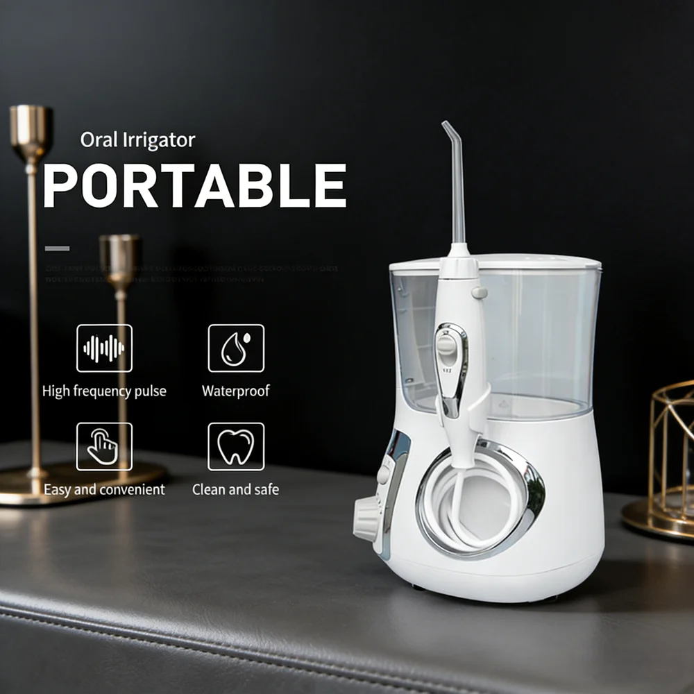 

Электрический ирригатор для полости рта на 800 мл, 10 режимов, для чистки зубов, перезаряжаемый, от неприятного запаха изо рта