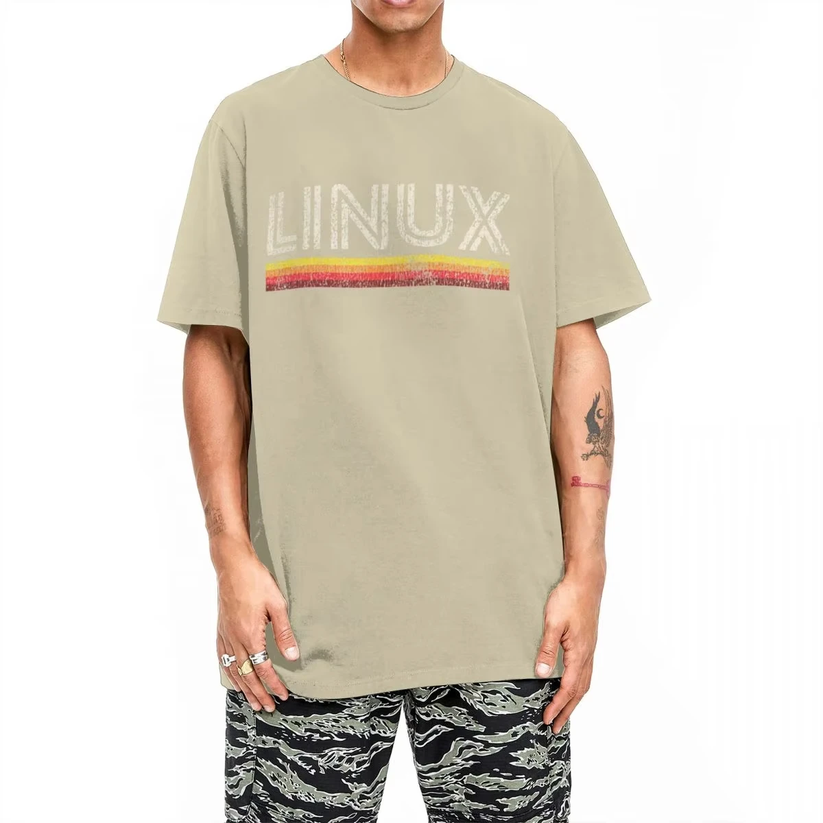 2025 New Arrival Unisex Linux Ubuntu Unix Linus Computer Graphic T-Shirt Short Sleeve Crewneck Tee 100% Cotton Big Size Men 's C