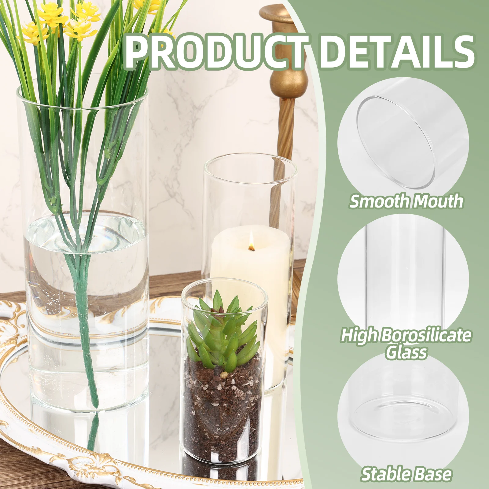 WHONLINE 35pcs Vas Silinder Ka - Floating Shelves ulasan dan harga