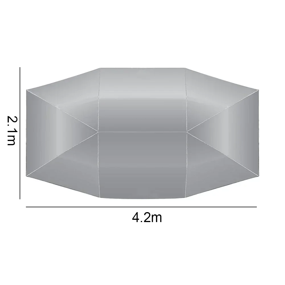 4.2x2.1M up to date  Outdoor Blue Car Vehicle Tent Umbrella Sun Shade Cover Oxford Cloth Polyester Without Bracket