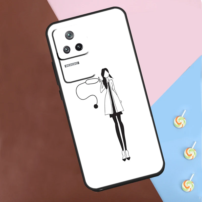 Medical Doctor Nurse Case For POCO X6 Pro X3 X4 X5 F5 Pro F3 M5s Cover For Xiaomi 13T 14 13 Pro 11T 12T 12 Lite