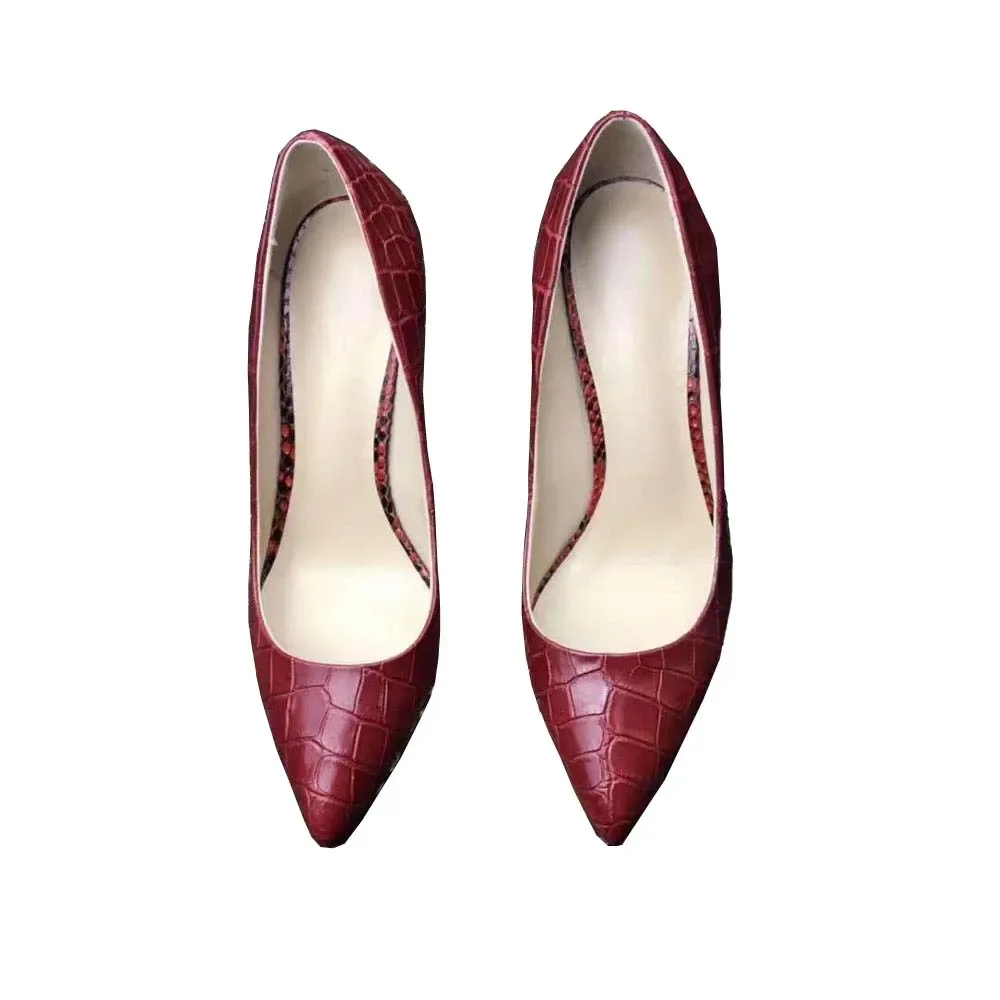 

chue women dress shoes High heels shoes crocodile leather shoes women