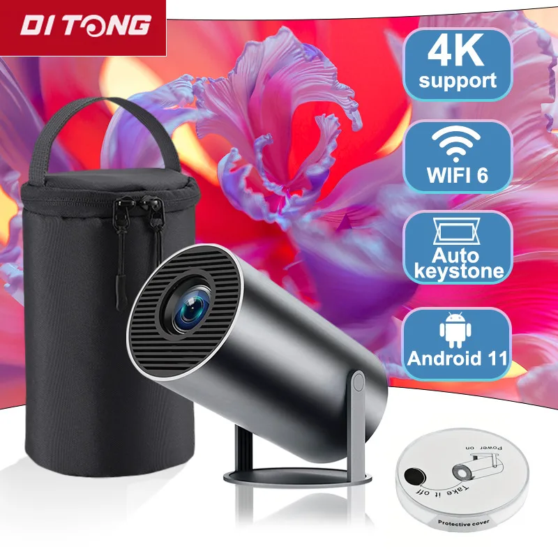

DITONG HY300 Plus 4k Projector Android 1280*720P Video Cinema Outdoor Portable home hd led Projetor mini Movie pro Proyector