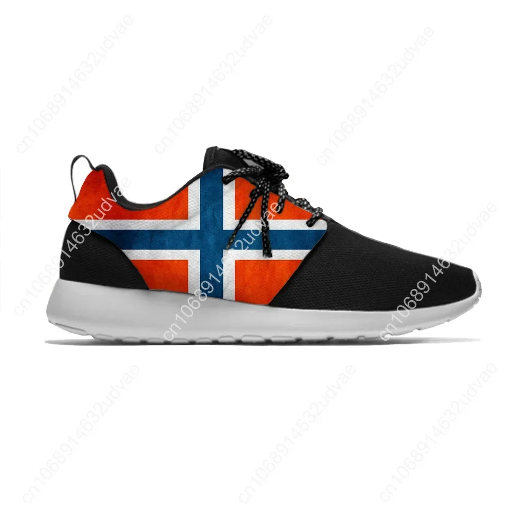 Sommer heiß Norwegen Norwegen norwegische Flagge lustige Sportschuhe klassische lässige atmungsaktive Laufschuhe leichte Männer Frauen Turnschuhe