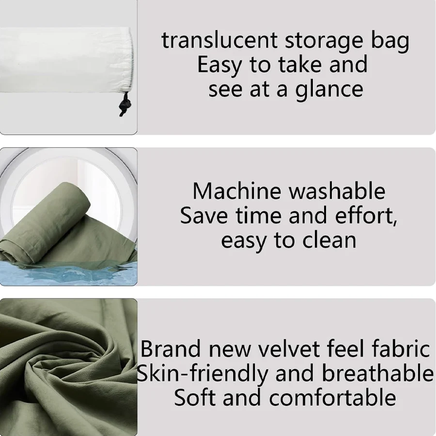 超軽量洗える寝袋ライナー、軽量大人用スリープサック & トラベルシーツ、バックパッキング、ホテル、キャンプ、ホステル用
