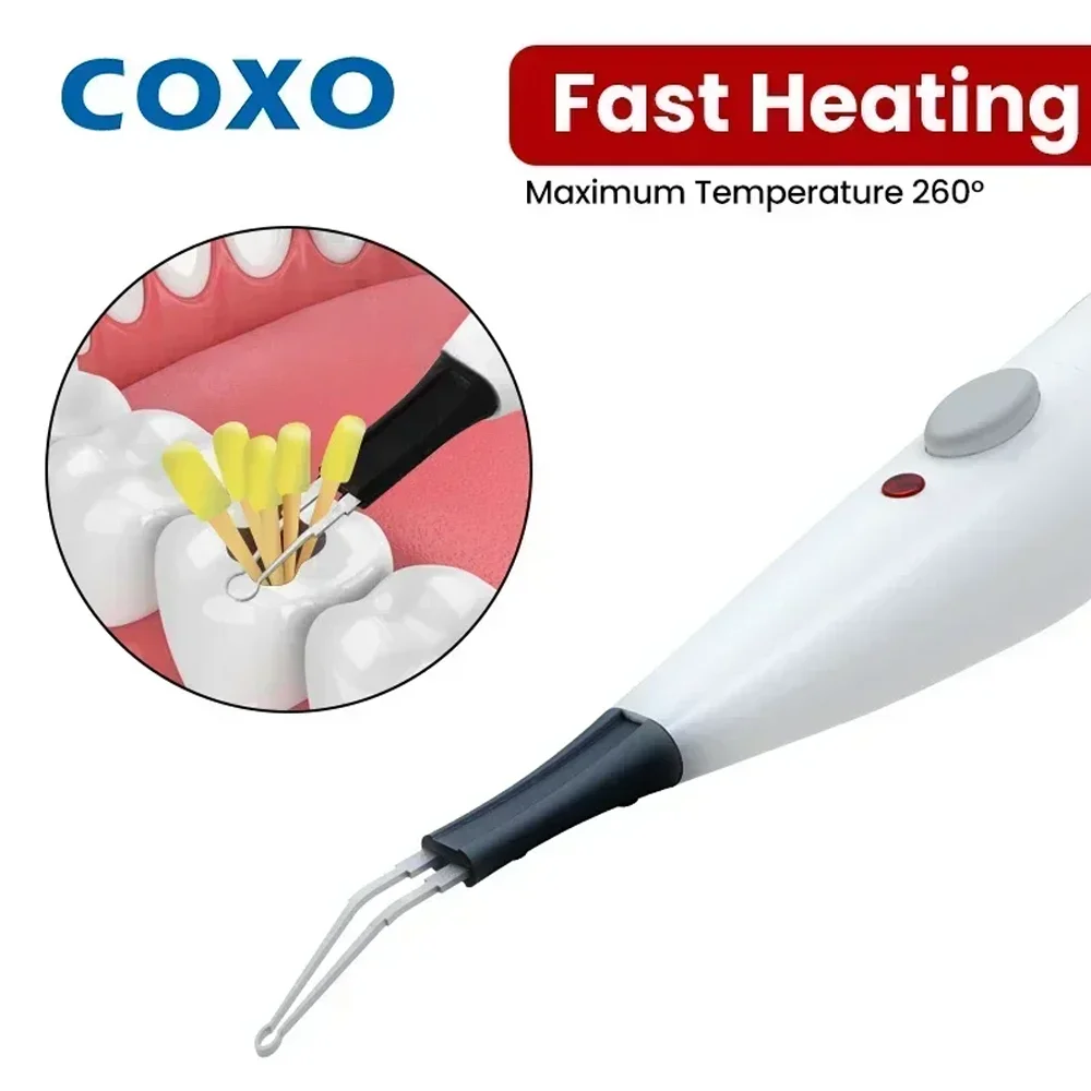 COXO C-BLADE Dental Gutta Percha Cutter Teether Stick Dissolver Heating for Dental Obturation System Gutta Percha with 4Tips