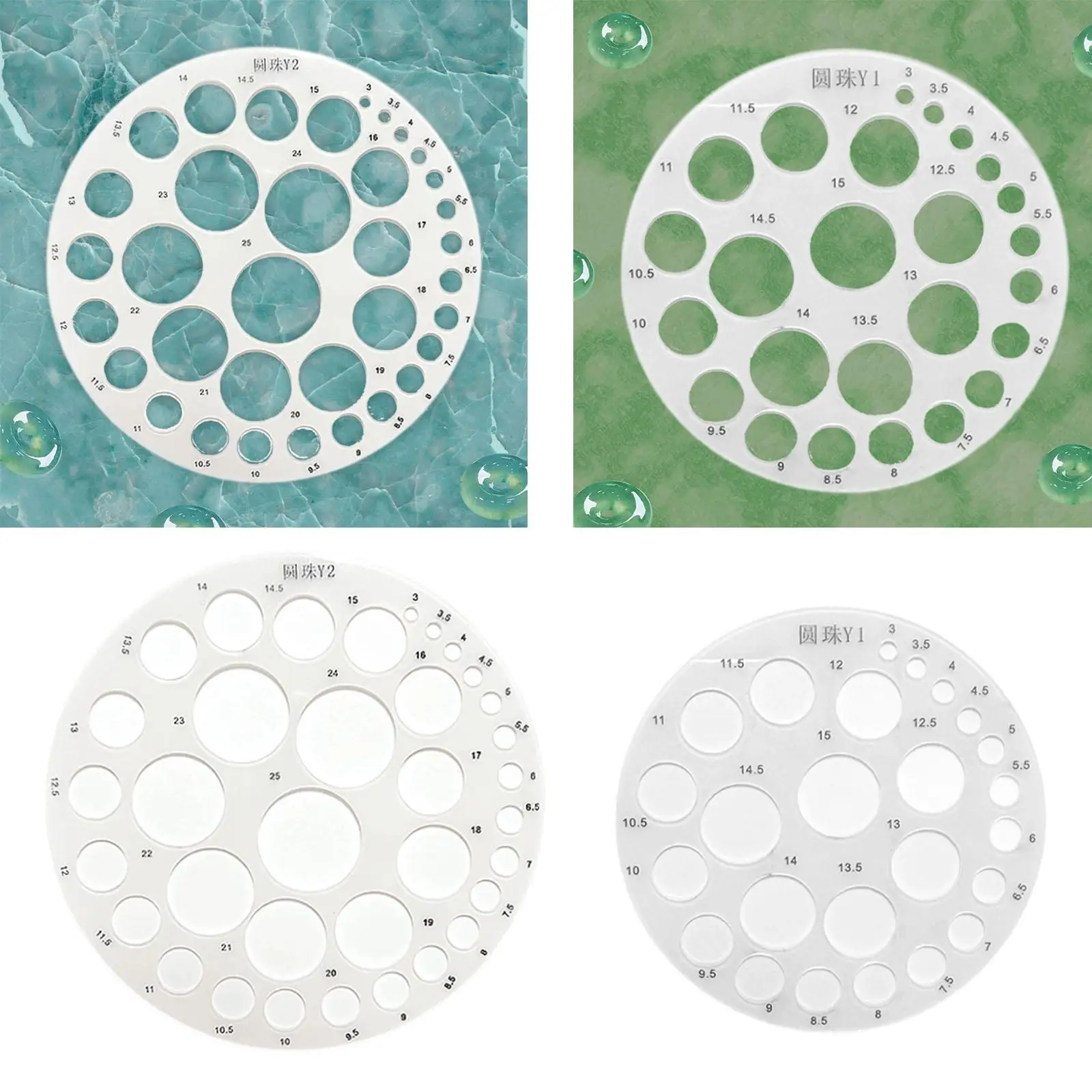 

Round Hole Ruler Acrylic Clear Drawing Tool Drafting Supplies Drawing Circle Template for Building Formwork Design School Office