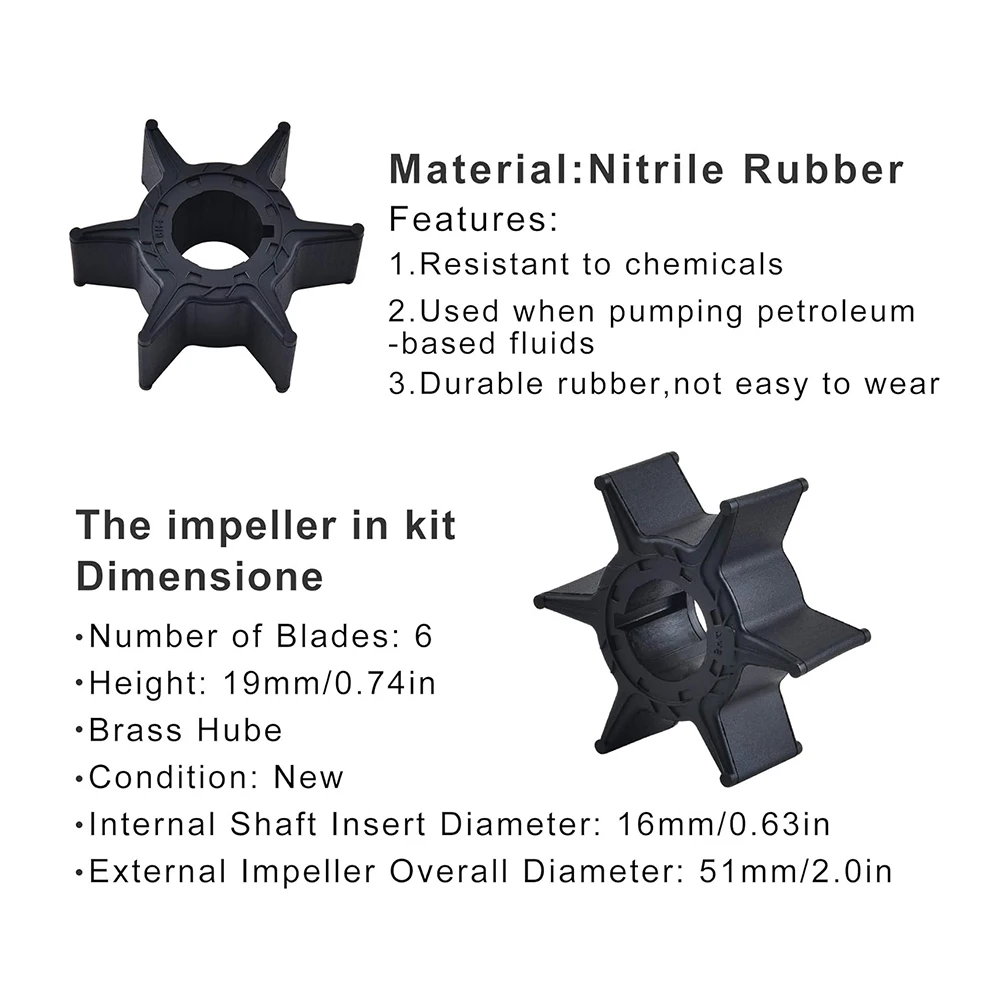 STLF Water Pump Impeller Repair Kit 61N-W0078-11 Fit for  4 Stroke F25 25 2 STROKE C30 1993-1997 61N-W0078 61N-W0078-00