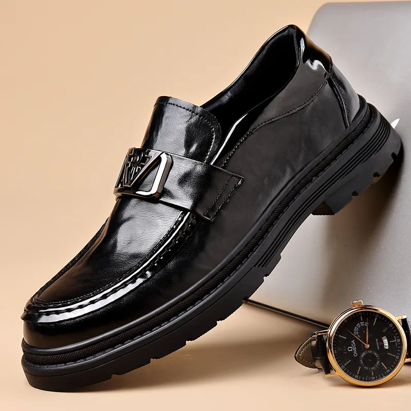 

Men's Shoes Spring Autumn Business Casual Shoes Man Leather Breathable British Leather Shoes Men
