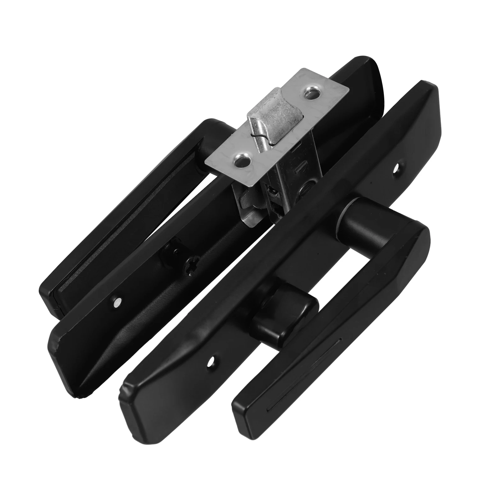 

Bathroom Handle With Lock Black Iron Keyless Reversible Heavy Duty Interior Door Knob For Bathroom Bedroom Lever Lock