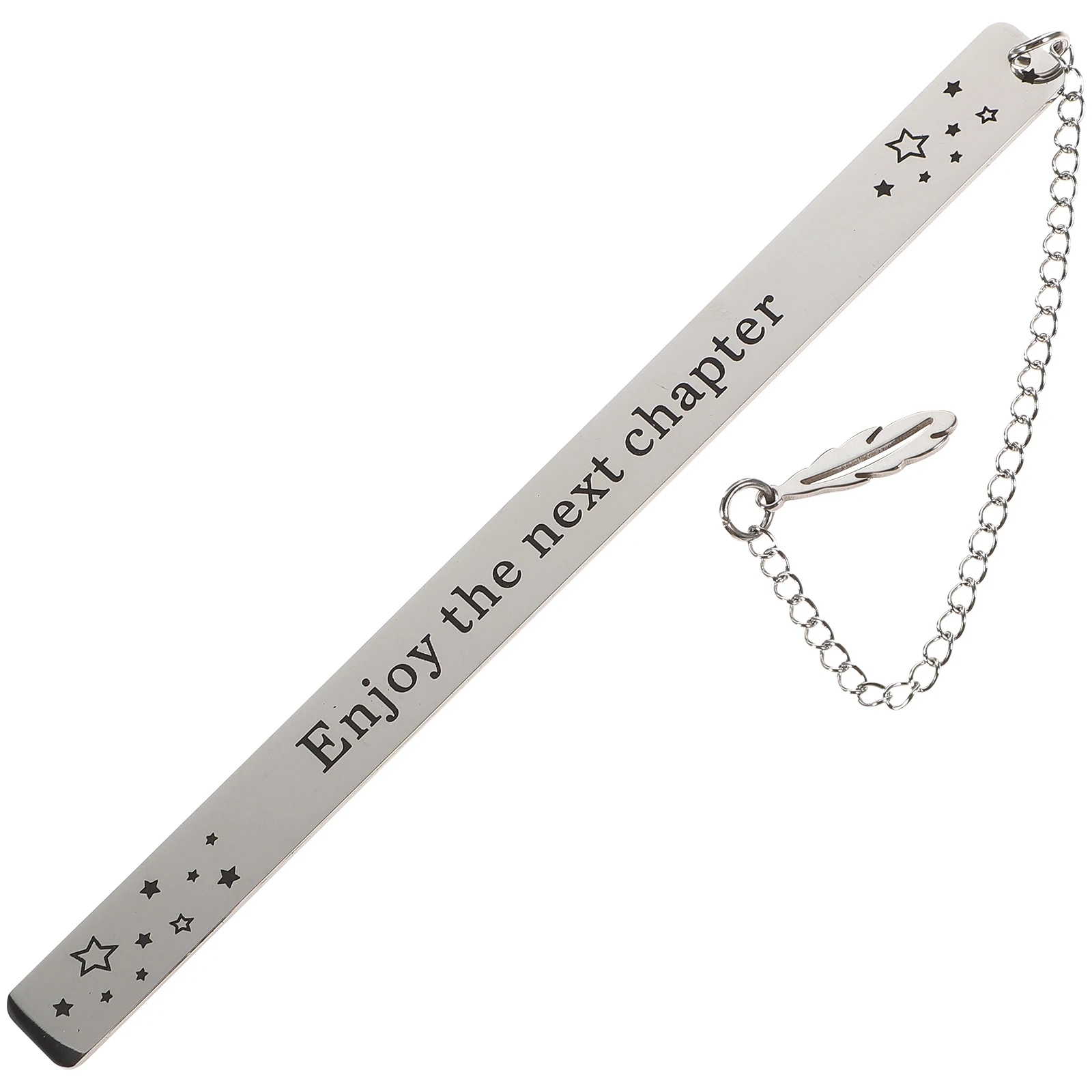 

Metal Bookmark Sign Bookmarks with Pendant Leaf Stainless Steel Meaningful Markers for Reading
