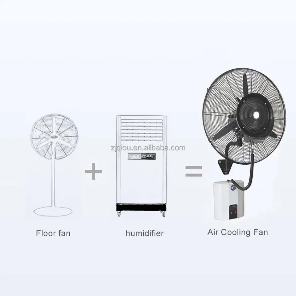 Wall Mounted High Pressure Water Cooling Mist Fan Mist Fan with Water