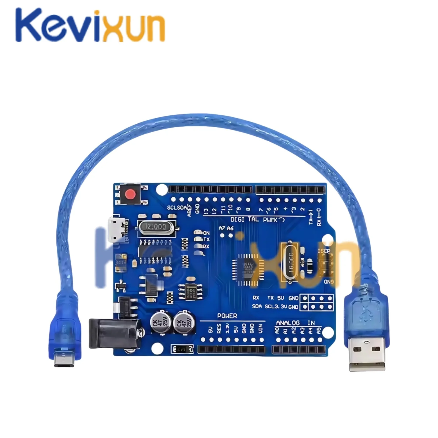 1-10PCS UNO R3 CH340G MEGA328P Chip for Arduino UNO R3 + USB/TYPE-C CABLE ATMEGA328P-AU Development Board 16Mhz