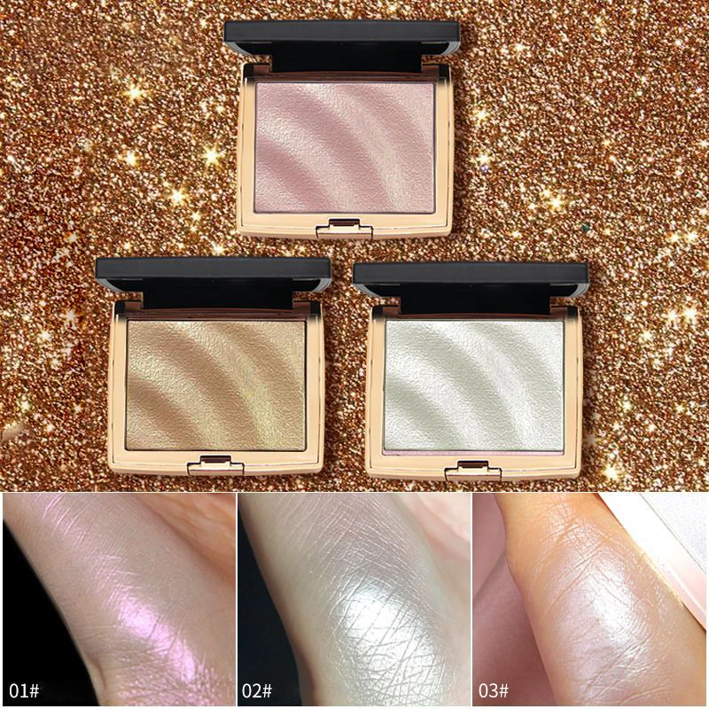 Text marker Gesichts aufhellung Hochglanz Puder Make-up Palette Gesicht dauerhafte Glüh kontur schimmern funkelnde Puder Kosmetik neu