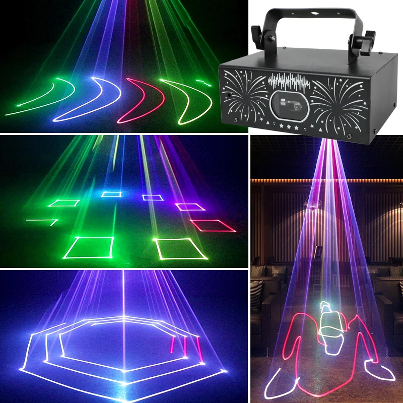 Imagem -06 - Dmx Disco Laser Beam com Full Color 3d Iluminação de Palco Animal Grande Lighting Árvore de Natal Ano Novo dj Bar Ktv Festa Led Full Color