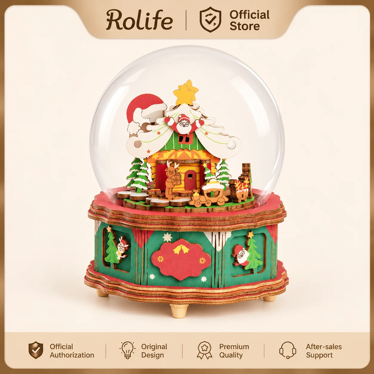 Rolife 3D houten puzzels, doe-het-zelf-muziekdoosjes, een houten knutselset om te bouwen, uniek cadeau voor familie en vrienden.