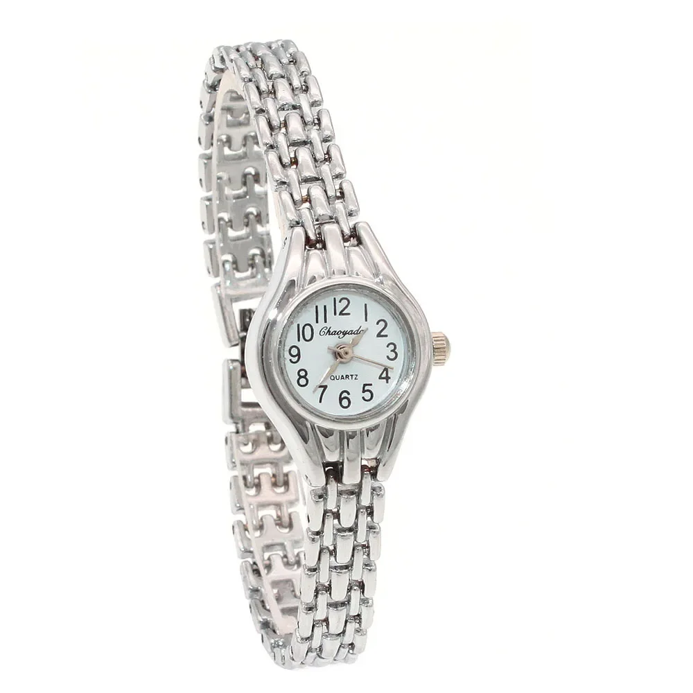 Elegant Golden Dial Quartz Watch for Women Small Dial Leisure Wristwatch with Hour Function Stylish Female Timepiece