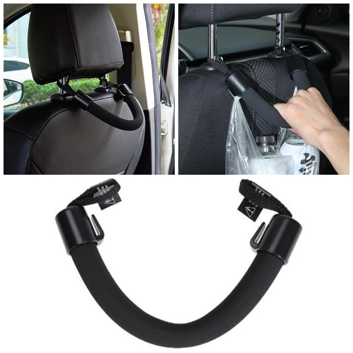 

Soft EVA Auto Car Seat Back Headrest Hanger Armrest With Storage Holder Hook For Elderly Children Safe Handrail Handle