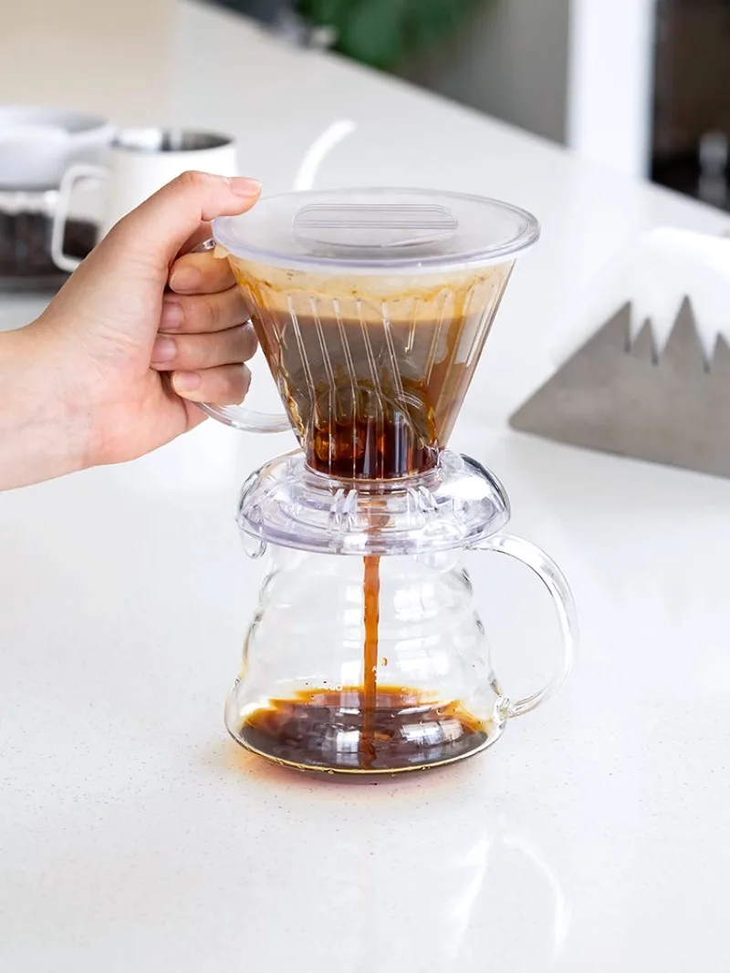 

Coffee Smart Cup Large Stable Hand Flushing Fan shaped Filter Cup Drip Paper Soaking Pot