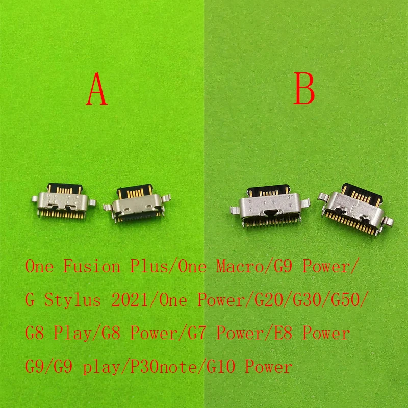 50-100pcs USB Charger Connector Charging Port Plug For Motorola Moto G8 E8 G9 G7 Power Play G50 G10 G20 Macro/One Fusion Plus