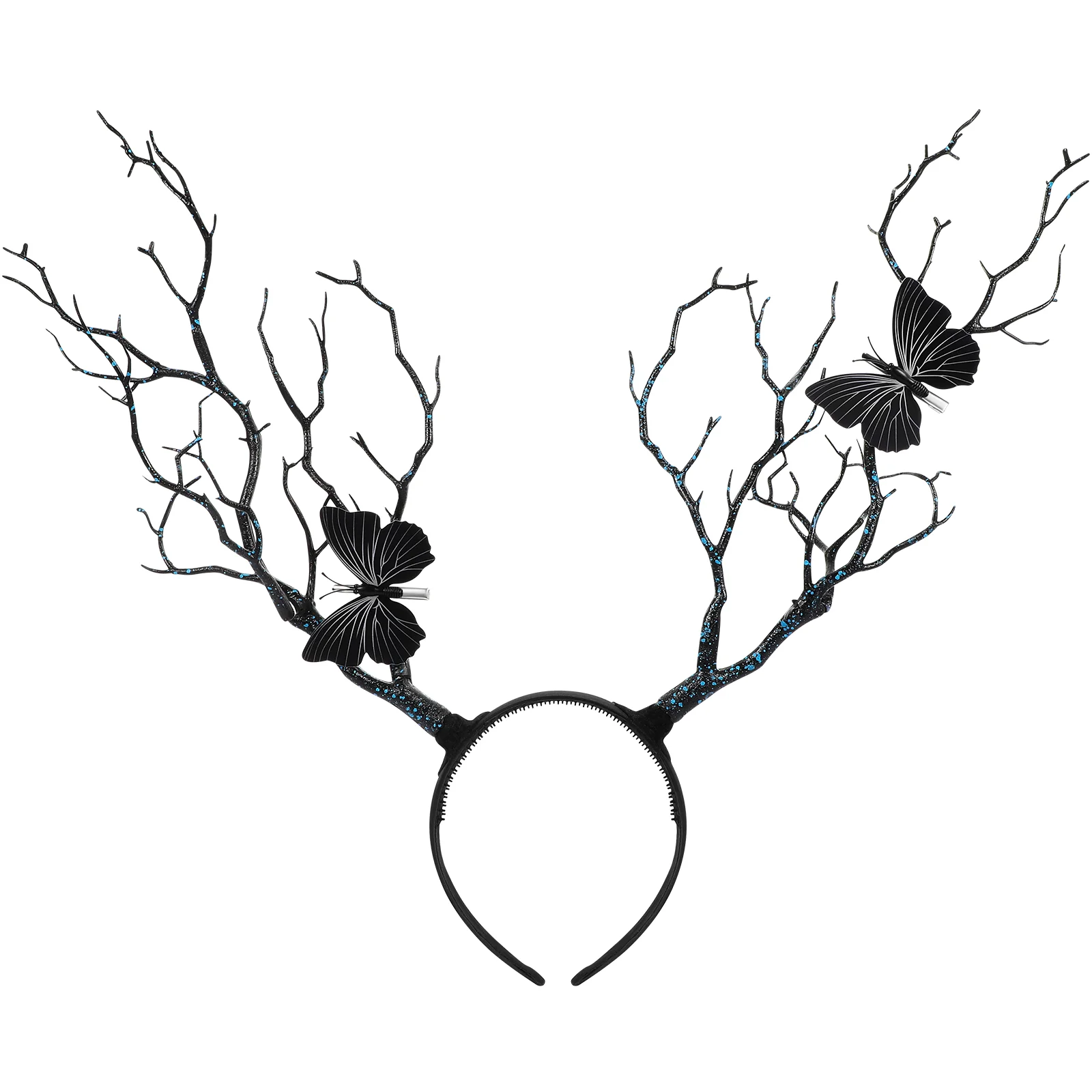 

Halloween Decorations Antler Headband Style Headwear Branch Shaped Hair Black Headdress Miss