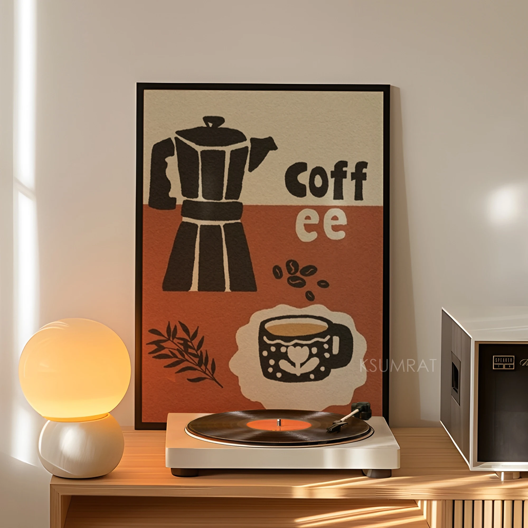 Retro Coffee Machine Wall Art Print Canvas Painting Poster Picture For Living Room,Bedroom Home Decor