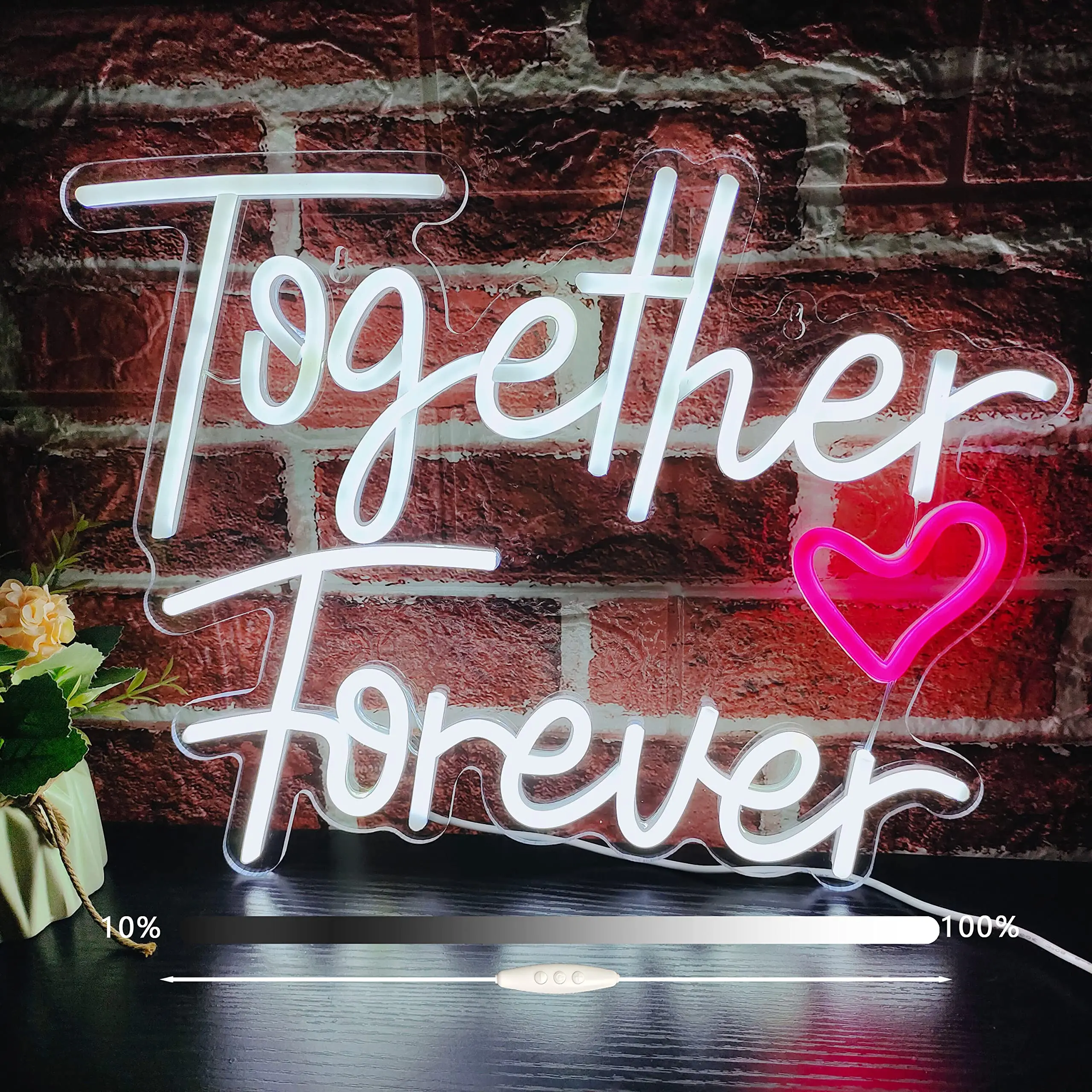 Together Forever Custom Neon Sign Light Wedding Proposal Personalized Gift Led Party Bedroom Home Club Wall Decor Gift