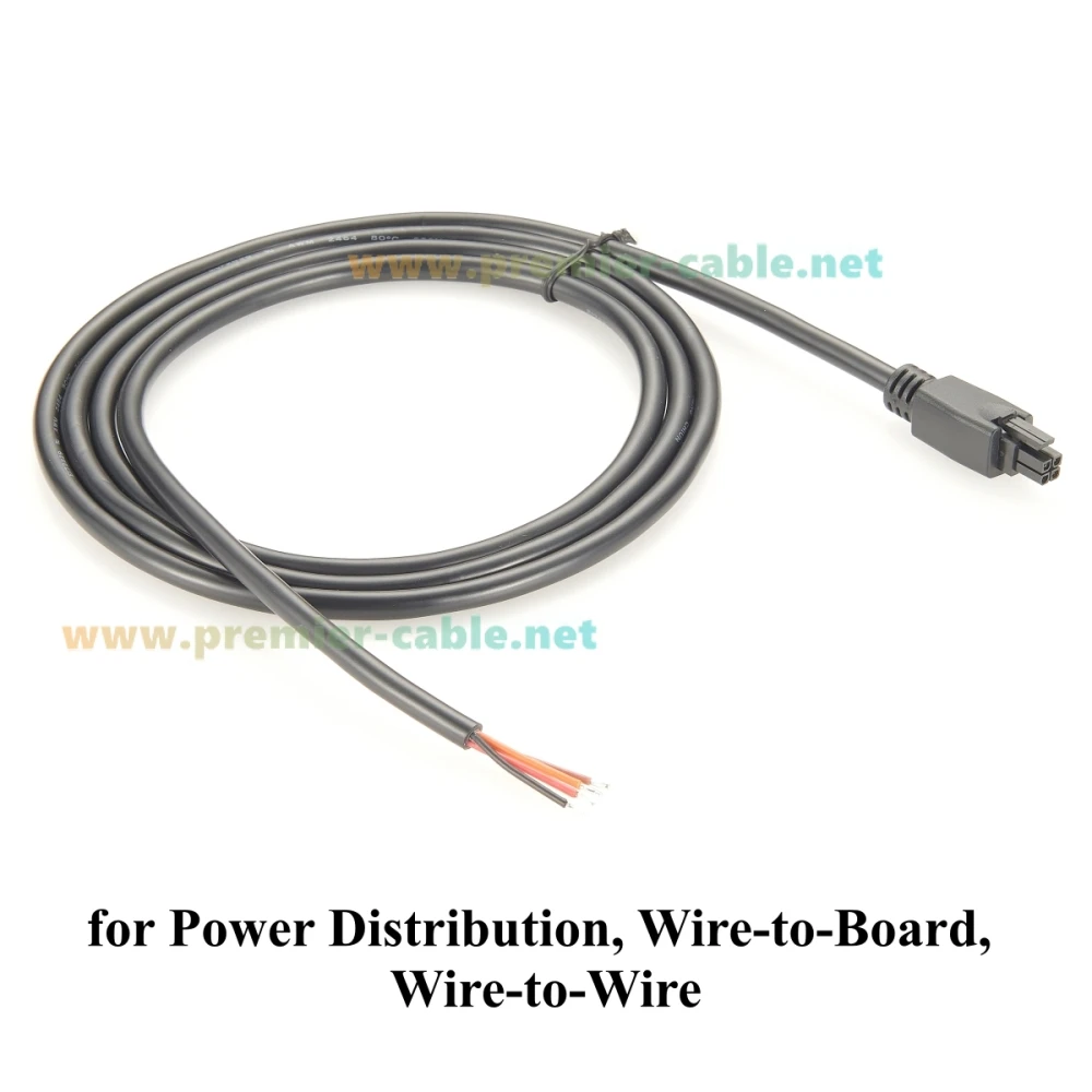 Molex 마이크로 핏 3.0 GPIO DC 전원 케이블, Microhard CradlePoint Sierra 무선 Airlink Peplink 모뎀과 호환 가능, 4 핀