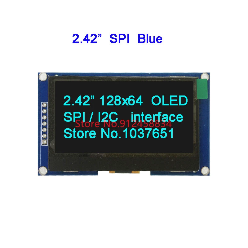 2.42 OLED SPI I2C UC1309 4pin or 7pin
