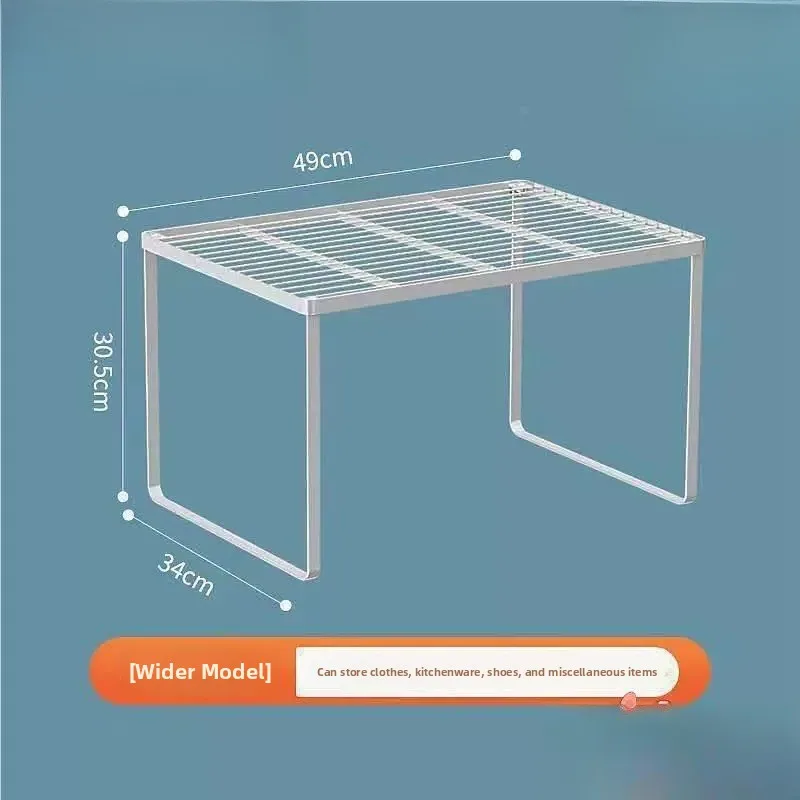 Iron Art Storage Rack Partition Closet Shelf Divider Multi-layer Organizer for Cabinets And Wardrobes Space Saving Solution
