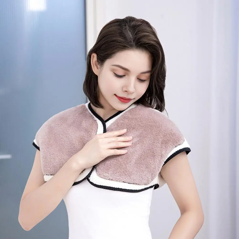 Breathable Shoulder Warmer for Periarthritis Shoulder Warmer with Button Closure Winter Thermal Fleece Shoulder Brace Wearable