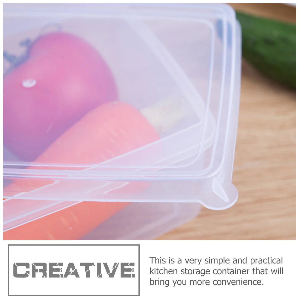 

6 Pcs Freezer Crisper Food Containers Compact Fridge Accessories Plastic Organizer