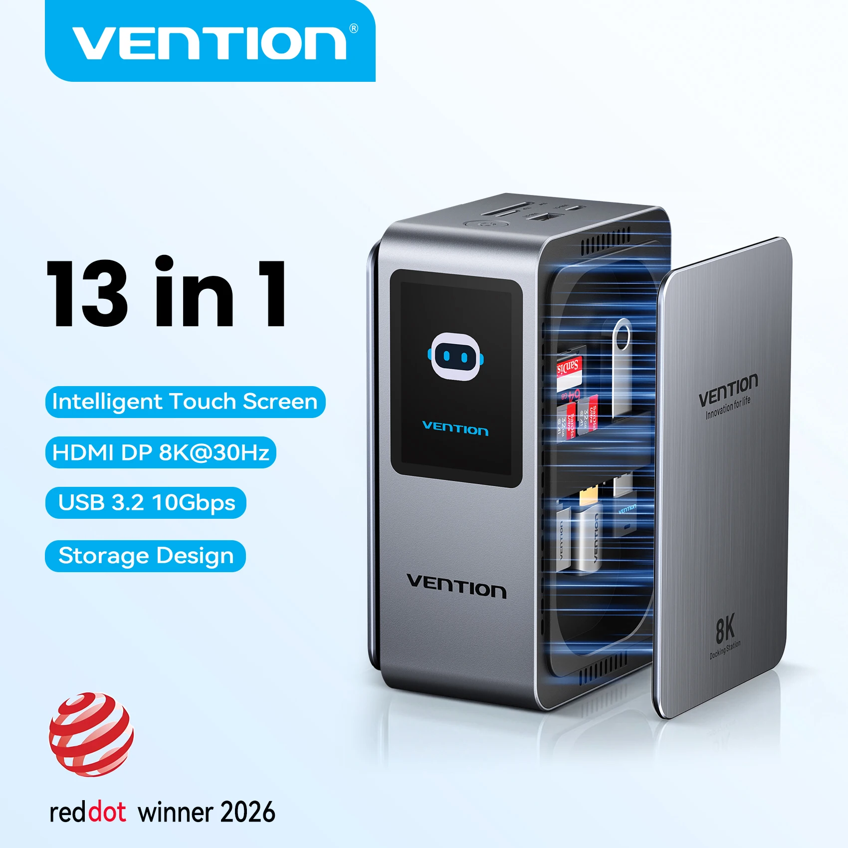 Vention 13 in 1 8K 30Hz USB C HDMI Smart Screen MST Docking Station USB 3.2 Adapter Hub for MacBook Pro HP Lenovo Dell Laptop