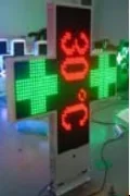 led pharmacy cross P25 1200X1200mm double side for clinic hospital church control by RS232,RF Wireless, WIFI(Optional)