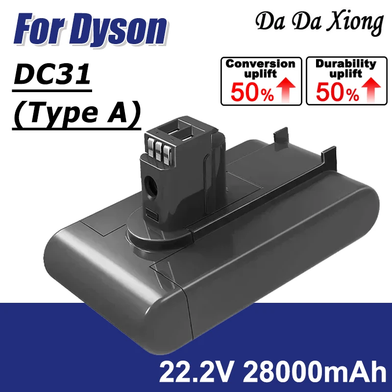 

НОВАЯ (Тип А) литий-ионная аккумуляторная батарея 22.2В 28000мАч для пылесосов Dyson DC35, DC45, DC31, DC34, DC44, DC31 Animal, DC35 Animal, 917083-01