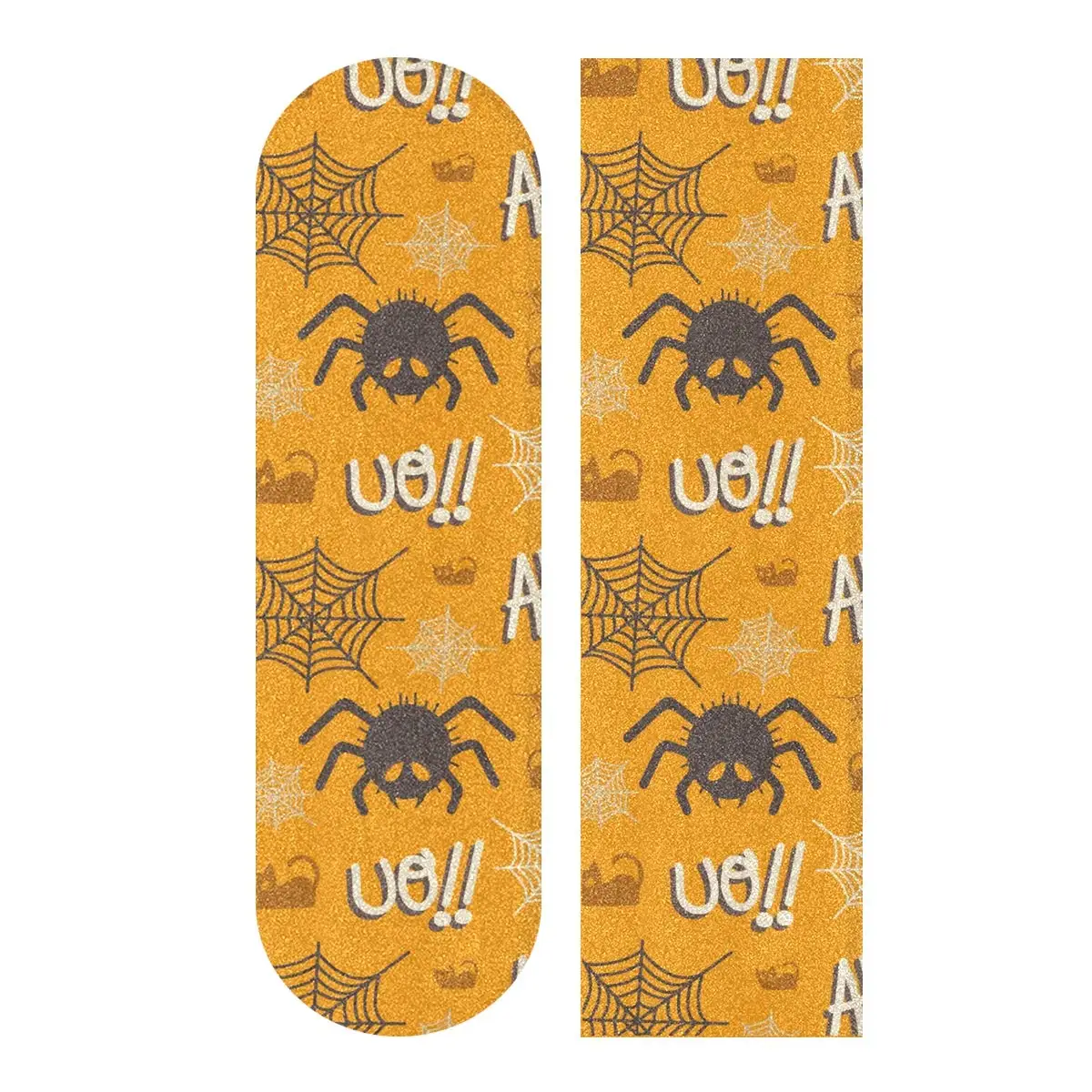 Cinta de agarre para monopatín con estampado de telaraña, diseño de hoja, papel de lija para cubierta, cinta antideslizante para Longboard, cinta de