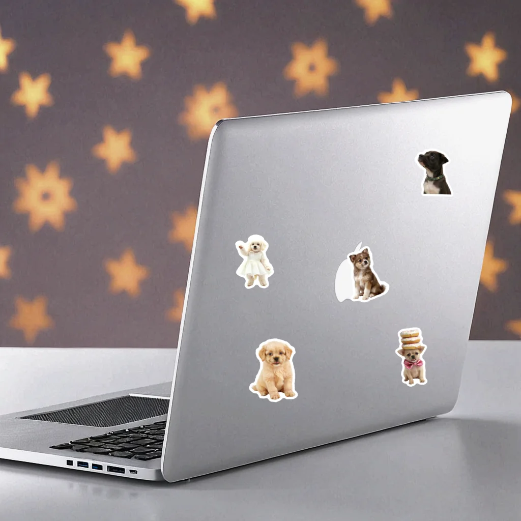 35pcs Realistic Dogs Stickers Cartoon Pets Animal Stickers PVC Sticker For Notebook Luggage Mobile Phone Cup Guitar Laptop DIY