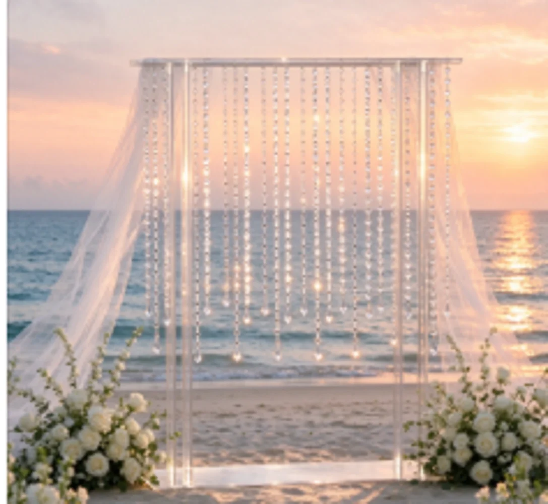 Clear Acrylic Wedding Flower Stand Transparent Centerpiece Pedestal Display Rack for Banquet Head Table Party Home Decor