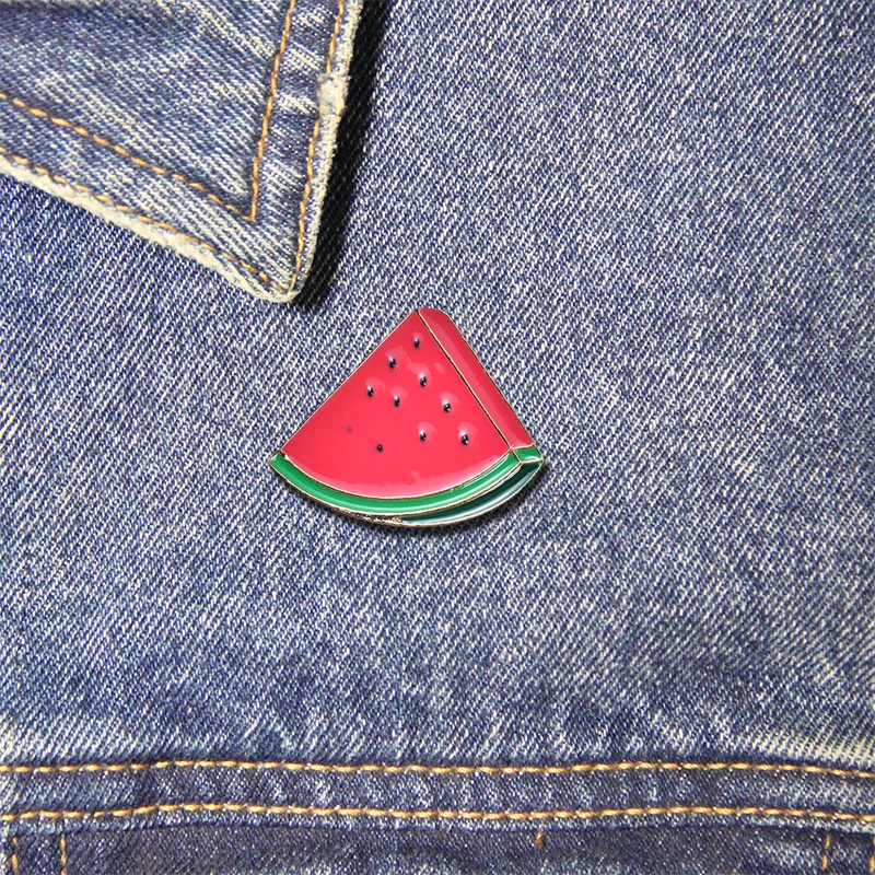 Watermelon Brooches Creative Fruit Enamel Women Badge Bags Pin Jacket Denim Lapel Jewelry Kids Accessories