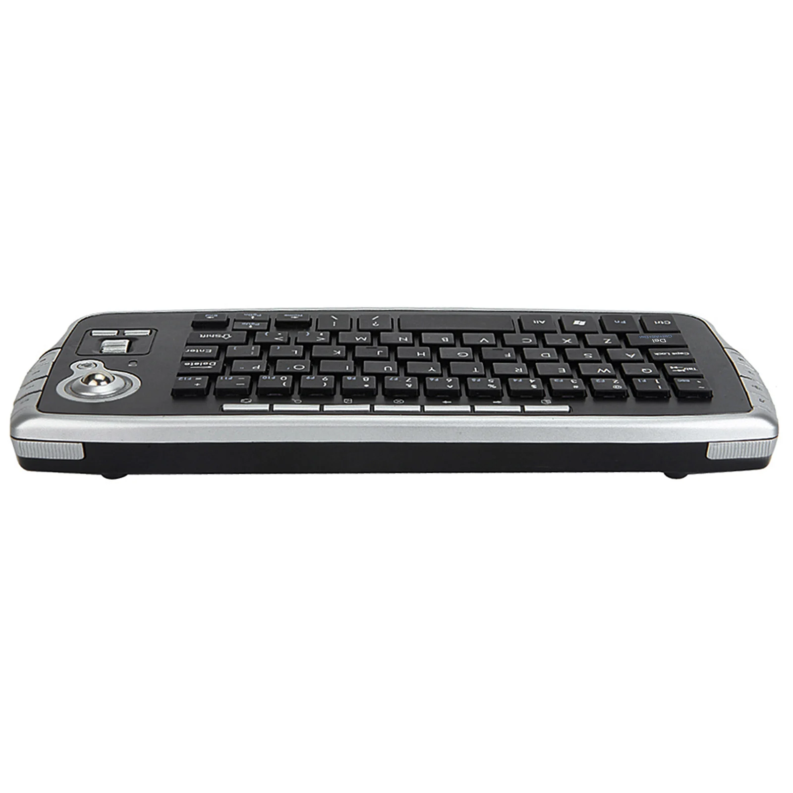 E30 2.4GHz Wireless Keyboard with Trackball Mouse Scroll Wheel Remote Control for Android TV BOX Smart TV PC Notebook Silver