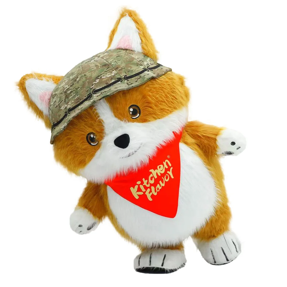 

Cartoon corgi Inflatable Costume Mascot Parade Adult Character Cosplay Animal Halloween Party Event Plush Set