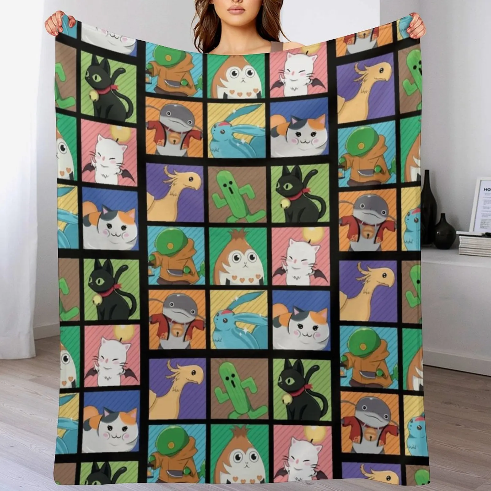 

FFXIV POP ART Throw Blanket Luxury St christmas decoration Tourist Picnic Blankets